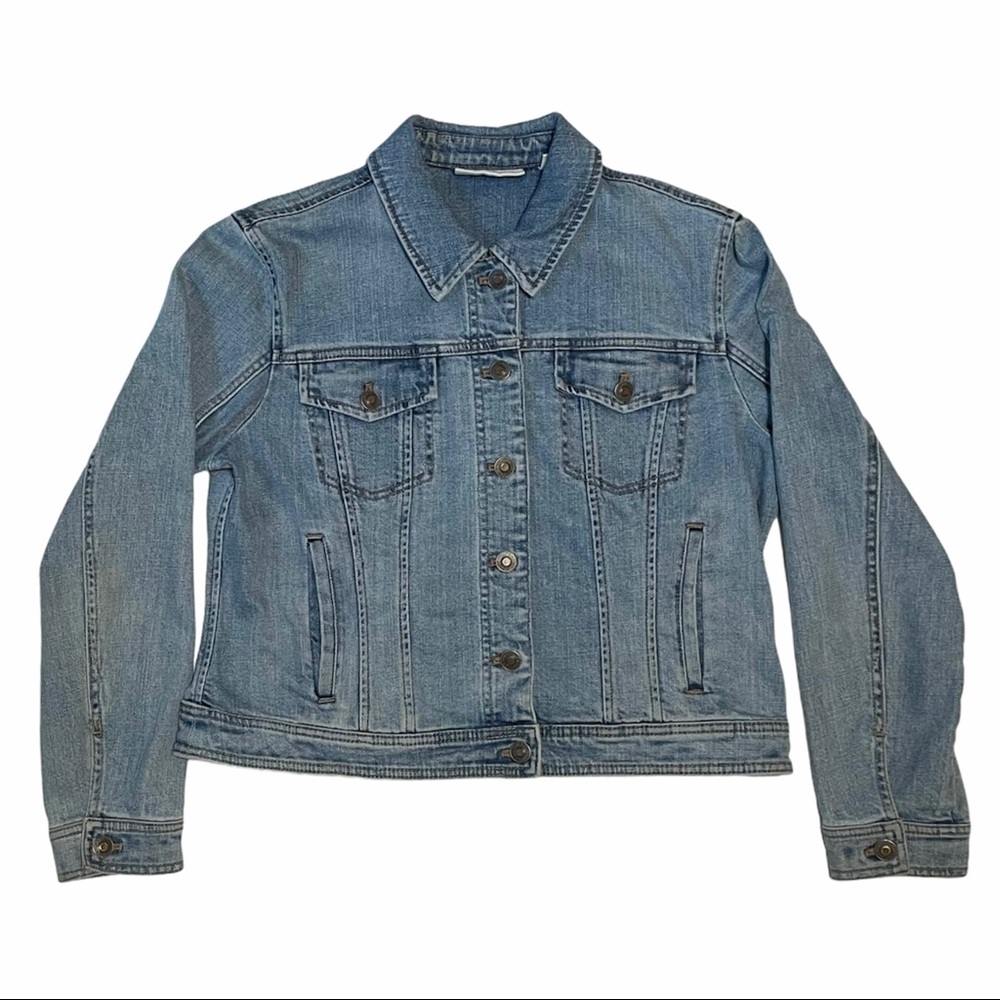 light blue denim jacket